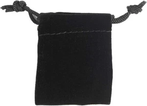 120 bolsas de terciopelo negro con cordón de 1 3/4 x 2 bolsas con cordón para joyas bolsas de regalo bolsa - Imagen 1 de 2