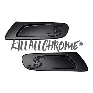 MINI Cooper S Matt Black Side Indicator Scuttle Covers (F55, F57, F56) Gen 3 - Picture 1 of 2
