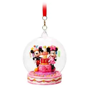Disney Mickey and Minnie Mouse Happy Birthday Cake Toppers Christmas Orn. NEW - Picture 1 of 1