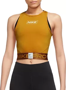 NIKE PRO CANOTTA DONNA DRI-FIT PERFORMANCE GRAFICA CROP SMALL DQ5593 - Foto 1 di 4