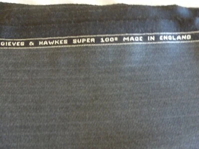 Tela de traje de lana Saville ROW3.3M/3.6YD NUEVA ENGLAND GIEVES HAWKES M gris Foto 1 de 4