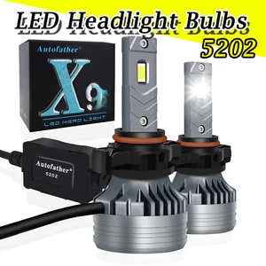 Pair 5202 H16 LED Fog Light Bulbs 6500K for 2007-2015 Chevy Silverado 1500 White - Picture 1 of 6
