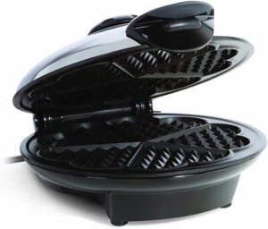 Euro Cuisine WM520 Heart Shaped Iron Waffle Maker - Eco-Friendly PTFE Silver - Picture 1 of 3