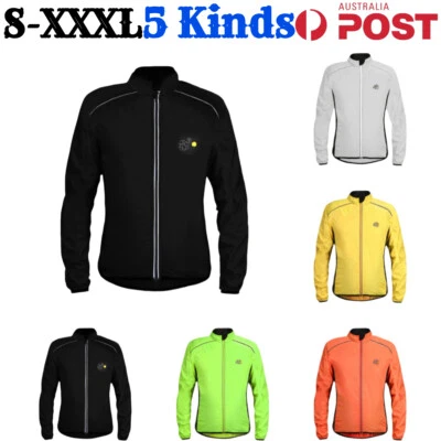 Men Windproof Cycling Clothes Long Sleeve Zipper Jacket Boy MTB Bike Coat Jersey - Image 1 of 4