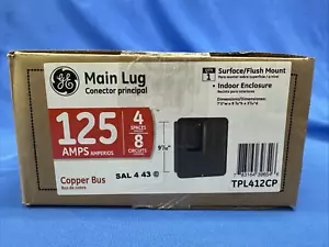 GE 125 Amp 4-Space 8-Circuit Indoor Main Lug Circuit Breaker Panel - Picture 1 of 4
