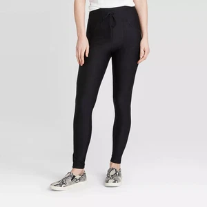 Leggings de salón de cintura alta con cordón para mujer con bolsillos Un nuevo día negros XL - Imagen 1 de 1