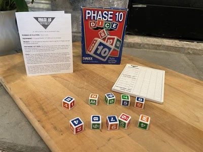 Vintage Phase 10 Dice Game Fundex 1998 Complete W/ Instructions & Scorepad -MINT - Image 1 of 4