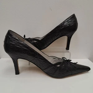 Peter Kaiser Boxed Size UK 5 Black Leather Pointed Heels - Picture 1 of 7