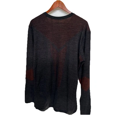 SMARTWOOL Intraknit 热美利奴基础层 Crew 男式 XL 灰色 橙色 — 第 1/4 张图片