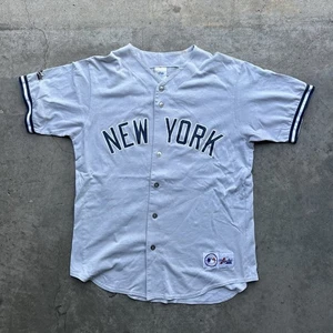 Vintage New York Yankees Jersey Adult Large 90s Majestic Yogi Berra Made In USA - Picture 1 of 10