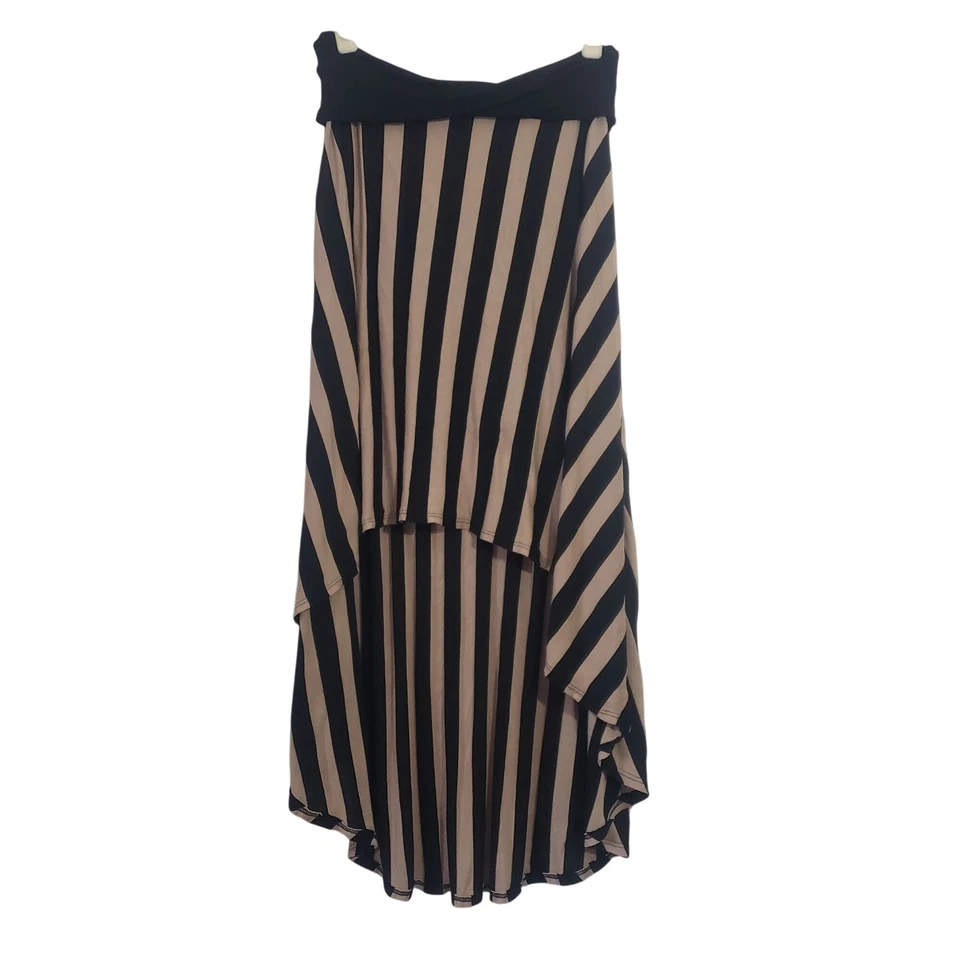 Wetseal Womens Stripe  High Low Midi Skirt Size L Y2K Beach Vacation Grunge - Image 1 of 4