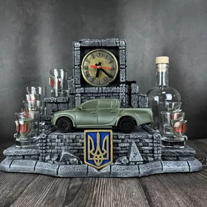 Handmade souvenir with a figurine of a combat pickup truck with a machine gun, m - Picture 1 of 7
