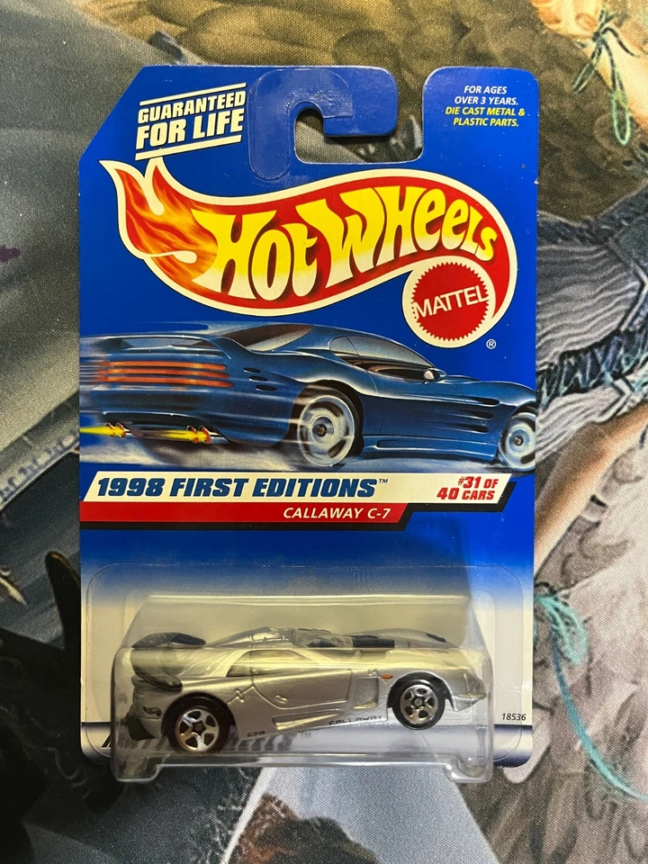 Hot Wheels - Primeras ediciones 1998 "Callaway C-7" nuevo en paquete #677 ob Foto 1 de 1