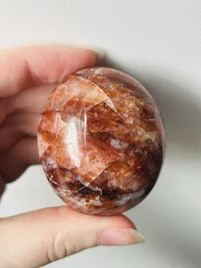 Fire Quartz Palm Stone 130g Gemstone Palmstone Hematoid Quartz - Picture 1 of 8