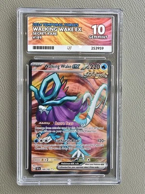 ACE 10 Walking Wake ex 189/162 Pokémon Card Sv05: Temporal Forces Holo GEM MINT - Image 1 of 2