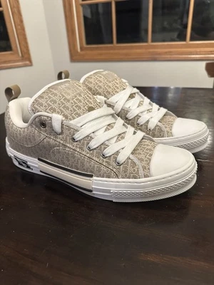 Nuevas Tenis Para Hombre Christian Dior B23 Oblicuas Baja Goma Lona Talla 13.5 EE. UU. Foto 1 de 4