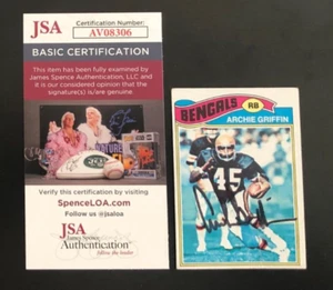 Archie Griffin 1977 Topps Auto JSA COA - Imagen 1 de 1