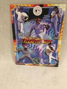 1998 Plymouth Folder MLB Flamethrowers K Wood, R Johnson, R Clemens, K Brown NEW - Picture 1 of 5