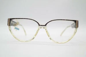 Montura de gafas vintage Stepper SI 51 violeta transparente dorado ovaladas NOS - Imagen 1 de 6