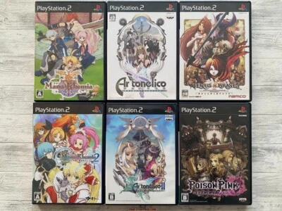 SONY PS2 Mana Khemia 1 2 & Ar Tonelico 1 2 & Venus & Braves & Poison Pink set - Image 1 of 4