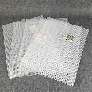 Lot Of 5 Quick-Count / Darice 7 Mesh Plastic Canvas Clear Opaque 10.5"x13.5" - Picture 1 of 4