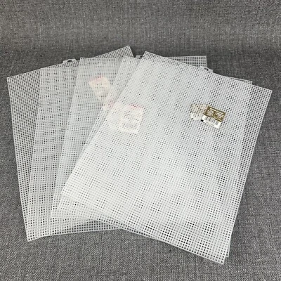 Lot Of 5 Quick-Count / Darice 7 Mesh Plastic Canvas Clear Opaque 10.5"x13.5" - Image 1 of 4