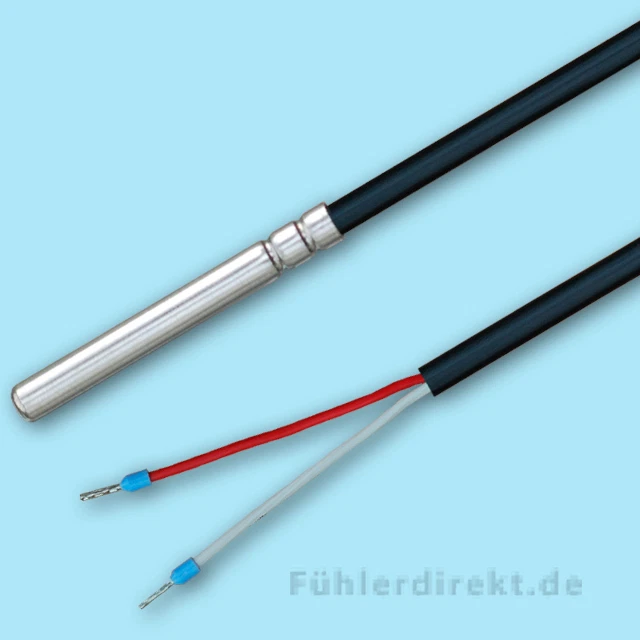 TEMPERATURFÜHLER SPEICHERFÜHLER TAUCHFÜHLER HEIZUNG FÜHLER TEMPERATURSENSOR PVC - Bild 1 von 1