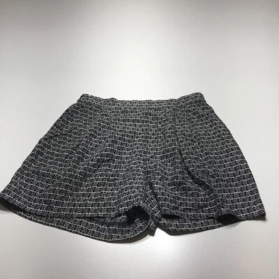 H&M 短裤女式 6 码黑色白色波西米亚印花轻便透气 — 第 1/4 张图片