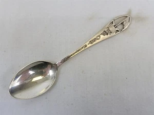 Sterling Silver Demitasse Souvenir Fort McHenry MD Cutout Spoon 3.5" 8g ~ S34G - Picture 1 of 7