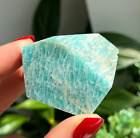 Amazonite Crystal Freeform Polished With Gorgeous Flash 85g 