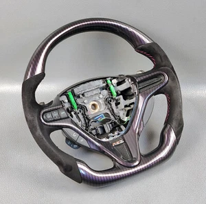 Multimedia SUEDE Steering Wheel 06 11 HONDA CIVIC hydrodip FLAT BOTTOM SPORTS - Picture 1 of 24