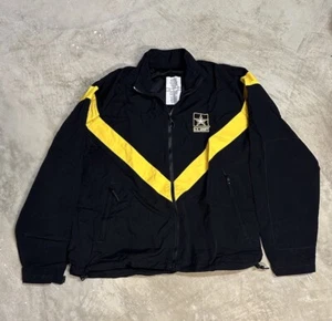 US Army Military Issue Black Gold Running Track Windbreaker Jacke Medium - Bild 1 von 4