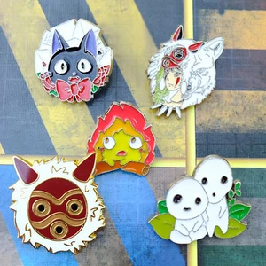 Princess Mononoke Kodama ashitaka Brooch Brosche Pin Metal Badge Otaku Kids Gift - Picture 1 of 18