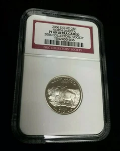 2006 S Washington Statehood Quarter - NGC PF69 Ultra Cameo - North Dakota . - Picture 1 of 2