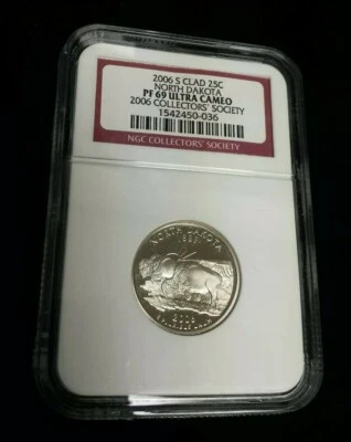 2006 S Washington Statehood Quarter - NGC PF69 Ultra Cameo - North Dakota . - Image 1 of 2