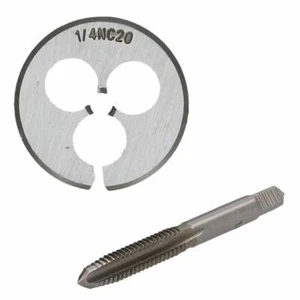 1/4" -5/8" UNC Tap & Die Tungsten Steel Taper and 38mm Split Die - Imagen 1 de 8