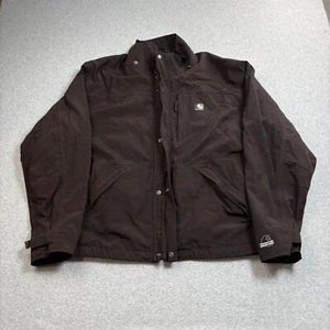 Carhartt Jacket Men Large Brown Coat Waterproof Breathable Workwear Logo READ - Picture 1 of 12