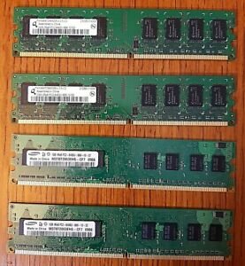Samsung M378T2863EHS-CF7 2GB: 2 x 1GB+ 4GB Qimonda 2x 2GB PC2-6400U DDR2 800 