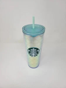 Starbucks Tumbler Mermaid 24oz Iridescent Mirror Siren Scales Venti Cold Cup - Picture 1 of 6