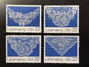 Gebrauchter USA 4 Briefmarken Komplettsatz. Amerikanische Volkskunst. 22 Cent. 1987. #2351-2354 - Bild 1 von 2