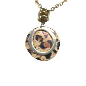 leopard Design Disk with golden chain Vintage 18 inches - Picture 1 of 4