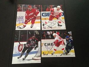 CHELIOS/BERTUZZI/FRANZEN AUTOGRAPH 8 X 10 PHOTO RED WINGS 4 PHOTO LOT - Picture 1 of 1
