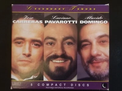 Legendary Tenors by Pavarotti Domingo Carreras 1994 5 CD Discs Eclipse Music Foto 1 de 4