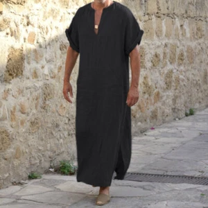 Middle Eastern Herren Kurzarm Mantel mit großem Gewand Base Long Coat Explosion - Bild 1 von 12