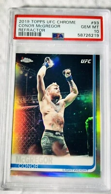 2019 Topps Chrome Conor McGregor Refractor - PSA 10 Gem Mint - Image 1 of 2