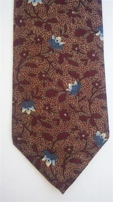 GAP Men's Silk Floral Neck Tie Burgundy Red Multi Classic 3 1/2" x 57" - Image 1 of 2