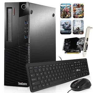 Lenovo Gaming Desktop PC i5-3rd 16GB RAM 500GB HDD NVIDIA GT 1030 WiFi Windows10 - Picture 1 of 8