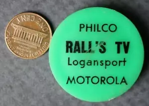 1960-70er Ära Logansport Indiana Rall's Philco Motorola TV TV TV Fernseher Flaschendeckel-- - Bild 1 von 1