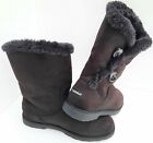 Makalu Silas Women's Dark Brown Faux Fur Lined Button Soft Winter Boots Size 10M