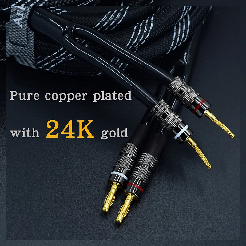 loudspeaker HIFI speaker cable high Quality amplifier with Banana plug speakon - Image 1 of 4